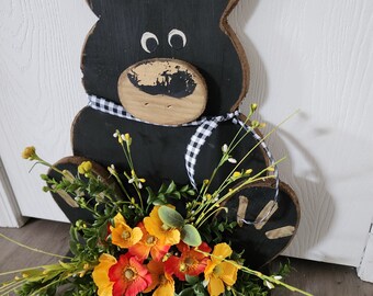 かわいい黒クマのアレンジメント