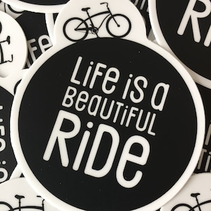 Cycling Life is a Beautiful Bike Ride Sticker