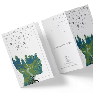 Mountainbike Grußkarte - Singletrack Mind - Einzigartiges Geschenk für Fahrradliebhaber - Umweltfreundlicher Radfahren Druck - 100% recycelte Karte & Umschlag