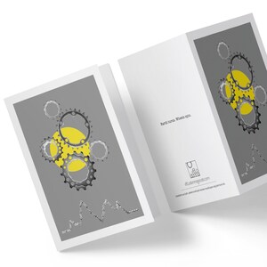 We Are Golden Cycling Greeting Card - Unique Gift for Bicycle Lovers - Eco Friendly Cycling Print - 100% Recycled Card & Envelope