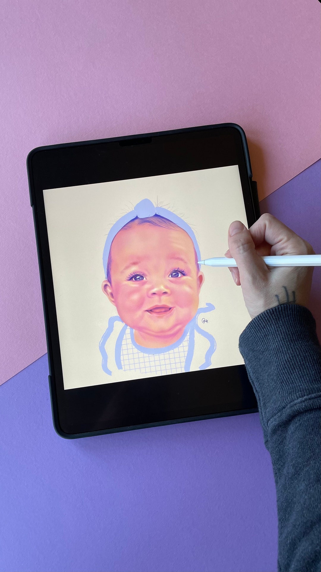 Custom Color Portrait Custom Wall Art Personalized Decor Wall Art Wall