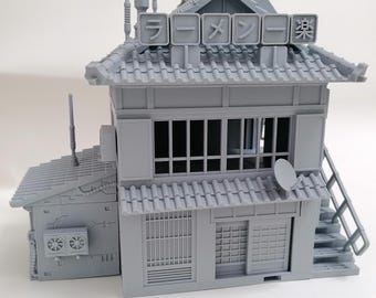 28mm sci fi Ichiraku Ramen shop- cyberpunk, neo Tokyo,terrain