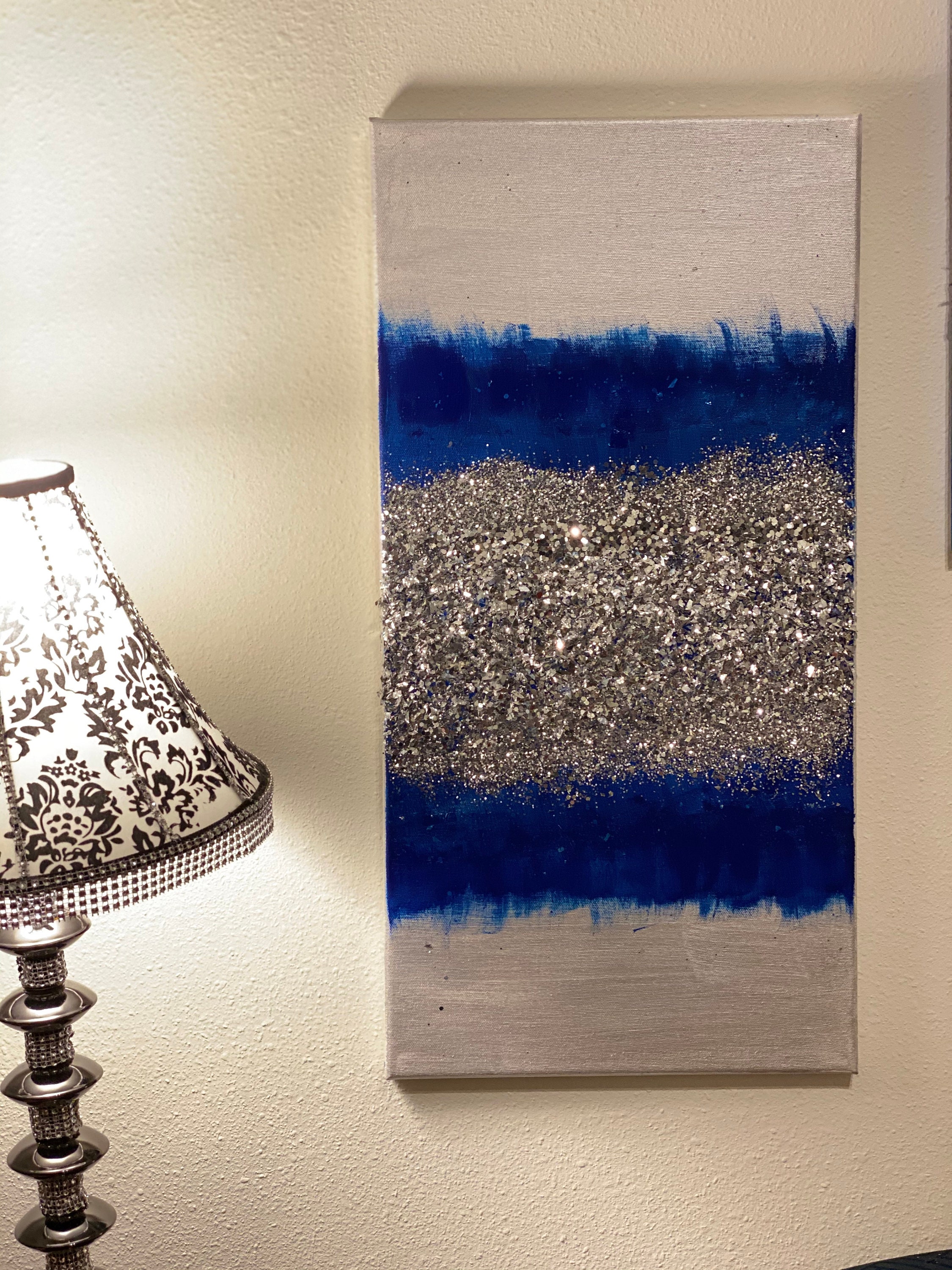 Glitter Z Gallerie Inspired Glittery Canvas Wall Hanging Etsy Canada