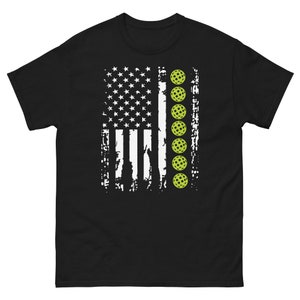 Pickleball USA Flagge Amerikanisch Vaterländischer Pickleball Schläger