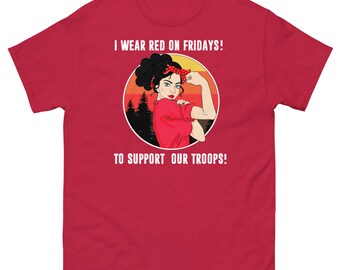 I Wear Red On Fridays Remember Everyone Deployed Military