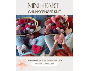 Fingerstickad grovhjärtad handledning – videohandledning och enkel PDF-guide
