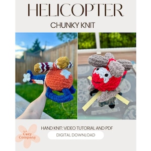Fingerstrickmuster für ein grob gestricktes Helikopterkissen (PDF + Videoanleitung)