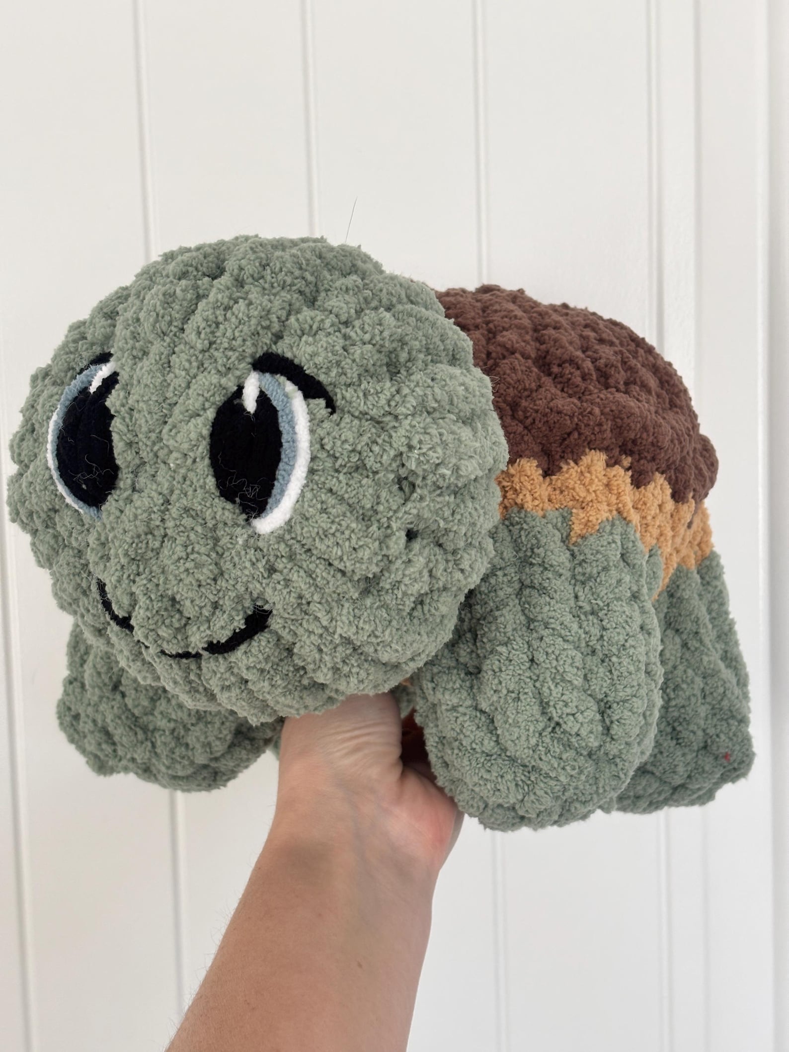 Turk the Turtle | Chunky Knit Plushie PDF Pattern + Video Tutorial - Etsy