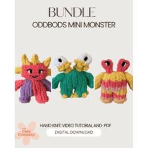 Finger Knit Mini Monsters Pattern | 3-in-1 Tutorial | Oddbod Monsters PDF + Video Instructions