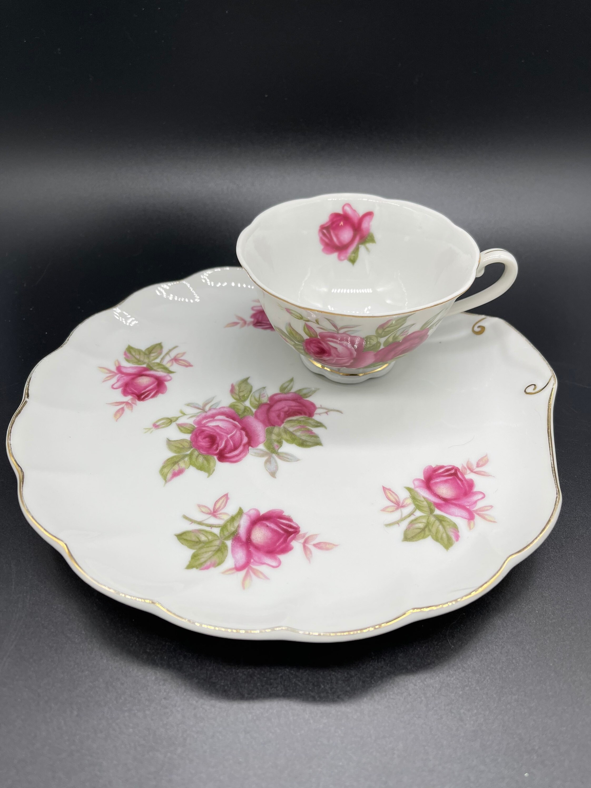 Vintage Lefton China Luncheon Snack Plate & Tea Cup Gold Trim Etsy 日本