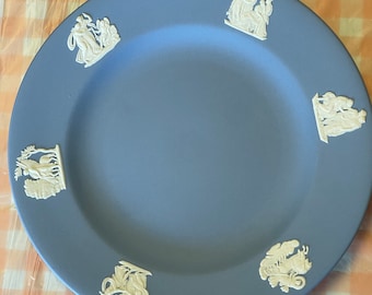 Wedgwood Blue Jasperware Plate 6 3/4 diameter