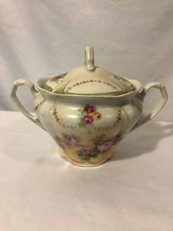 Vintage German Sugar Bowl With Lid Etsy
