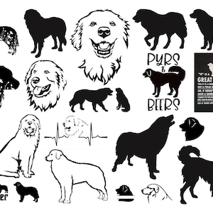 decal mug Great Pyrenees dog, great pyr vinyl decal stickers mugs