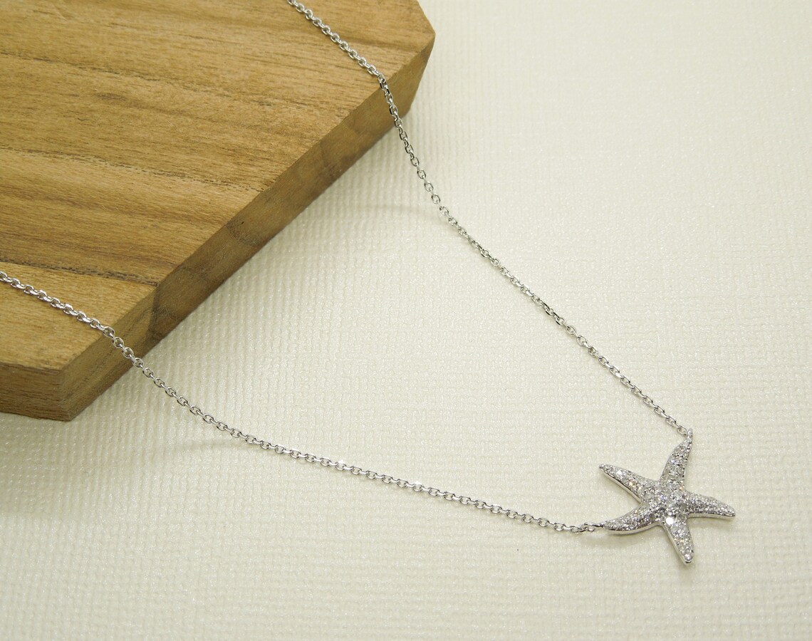Starfish necklace maanesten Clearance