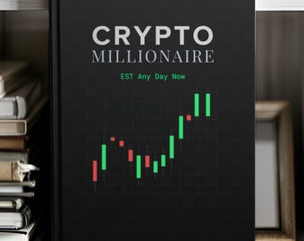 Crypto Millionaire Journal - Matte Hardcover Trading Notebook | Crypto Trading Journal Graph Design | Perfect Gift for Crypto Enthusiasts