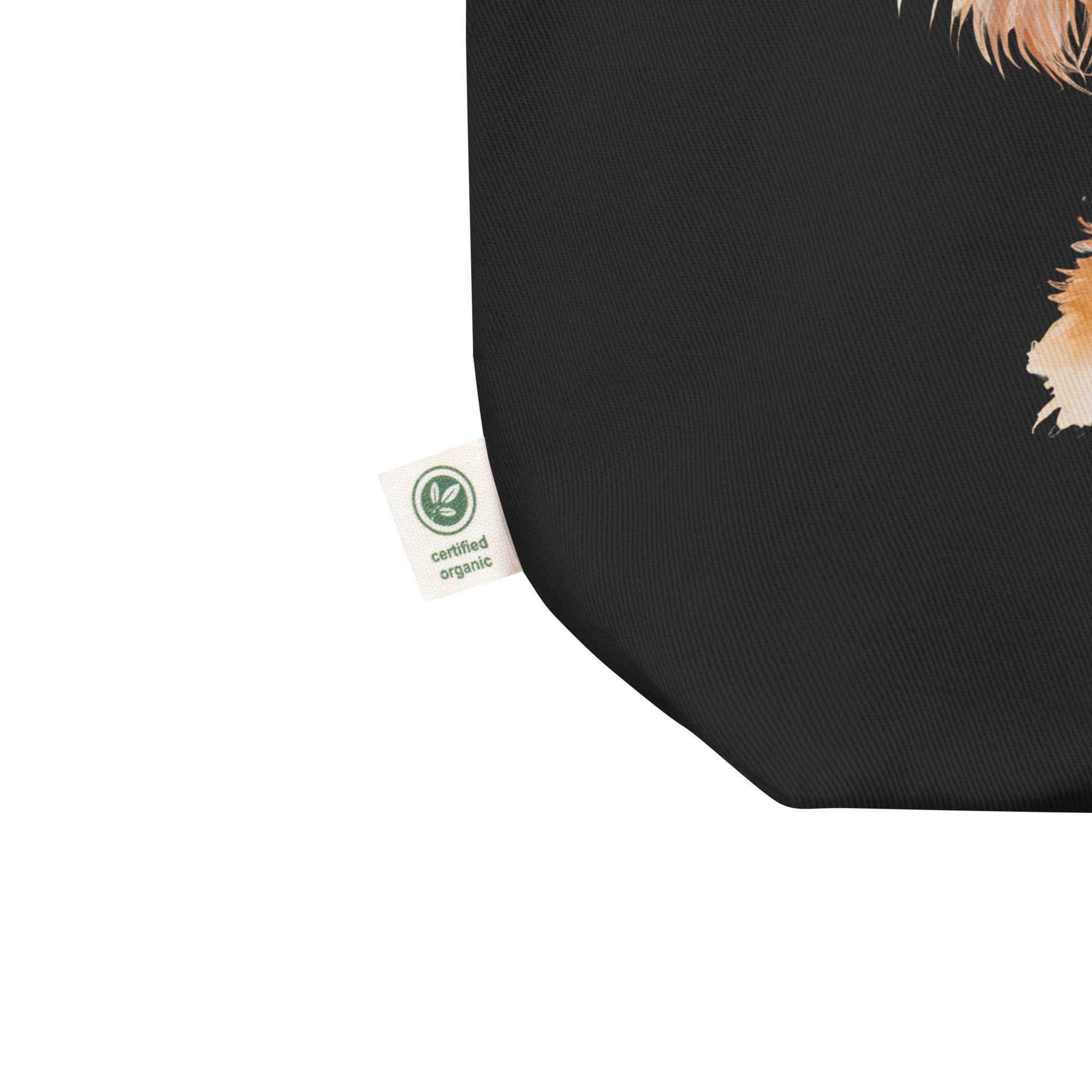 Borsa tote in tela con motivo mucca delle Highland, borsa per