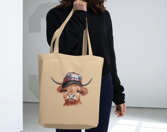 Bolsa ecológica con vaca de las Tierras Altas, bolsa de vaca esponjosa, bolsa bonita, bolsa de vaca de las Tierras Altas, bolsa de vaca de las Tierras Altas, regalos de vaca, regalo de las Tierras Altas, bolsa de supermercado