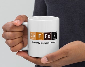 Periodiek Systeem Mok| Koffie mok | Wetenschap Geek | Docent Scheikunde | Lerarencadeaus | Salontafel | Keramische Mok | Tabel met elementen