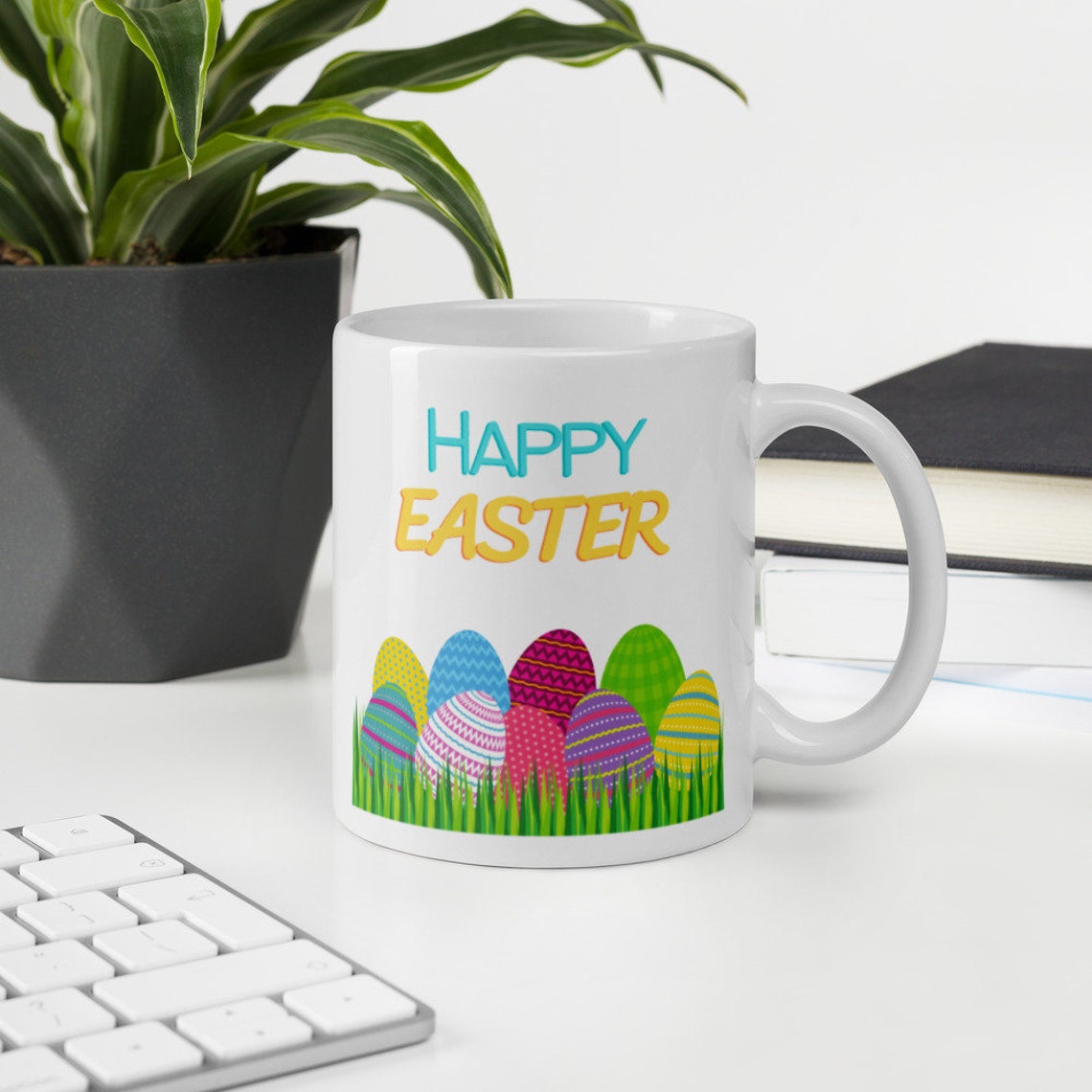 Happy Easter Mug Easter Eggs Easter Basket Mug Easter Cup Cute Mug Easter Gift Kids Mug Ceramic