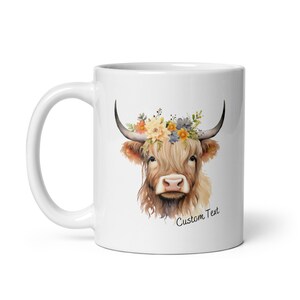 Personalized Highland Cow Mug, Highland Cow Mug, Fluffy Cow Mug, Moo-reffic Morning, Cow Gifts, Good Morning Mug
