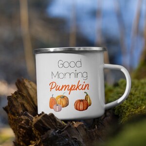 Morning Pumpkin | Cute Fall Mug | Gift for Her | Fall Coffee Cup | Camp Fire Mug | Pumpkin Decor | Fall Mug | Fall Gift | Coffee Mug