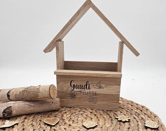 Fun Wooden Miniature House | Oktoberfest Table Decoration Engraved | Bavarian Costume Party Decoration Gift | Party Favor