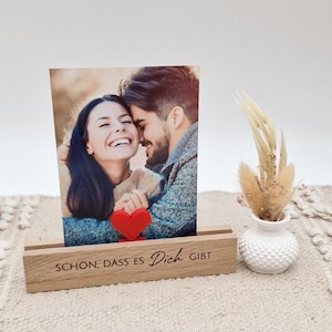Bilderleiste Holz | Fotohalter mit Spruch | Bilderhalter aus Holz | Bildleiste | Kartenhalter | Foto Aufbewahrung | Kartenhalter aus Holz |