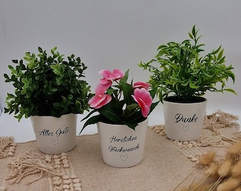 Blumentopf | mini | Geschenk für Freundin | Geschenk für Nachbarn | Blumentopf mit Spruch | Geschenk | Danke sagen | Geburtstagsgeschenk |