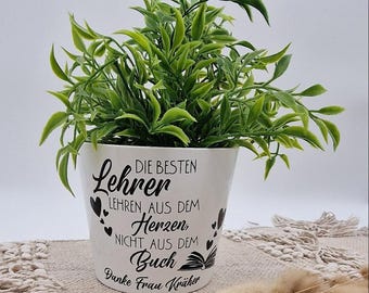 Flower pot for teacher's farewell | Flower pot with name | Flower pot with saying | Farewell gift | Personalized flower pot | Flower pot