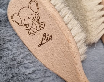 Babybürste Personalisiert | Holz Bürste | Bürste Holz Baby | Haarbürste für Babys | Holzbürste mit Namen | Babybürste personalisiert |