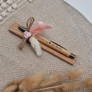 Kugelschreiber personalisiert | Erzieherin | Geschenk mit Trockenblumen | individueller Gravur | Geburtstagsgeschenk | Abschiedsgeschenk