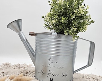 Personalized watering can with a name of your choice | We love you so much | Gift for Mom, Grandma, Grandpa, Dad | Zinc watering can for Mother's Day and Father's Day