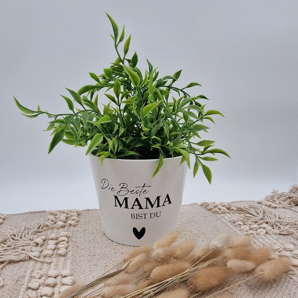 Blumentopf Beste Mama | Blumentopf Muttertag | Geschenk zum Muttertag | Beste Mama Geschenk | Blumenübertopf Beste Mama | Muttertagsgeschenk