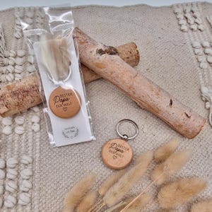 Keyring Best Dad | Father&#39;s Day gift | Gift | Wooden keyring | Small gift | Dad Grandpa | Birthday present |