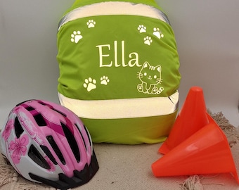 Rain cover for school bags | Personalized high-visibility cover | Personalized rain cover | Rain cover for backpacks | Backpack cover | Safety