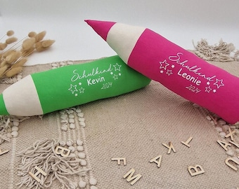 geschenke zum schulanfang | Bleistift Kissen | geschenk einschulung | personalisiertes kissen | geschenke zum schulanfang | kissen bleistift