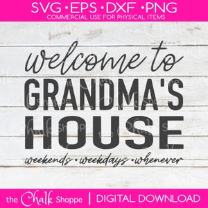 Maison de grand-mère - svg | EPS | dxf | png | Téléchargements numériques - fichier SVG - fichiers de découpe - Cricut Designs - modèles Silhouette