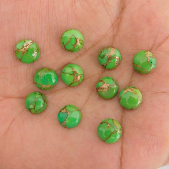 Details about 5MM Natural Green Copper Turquoise Round Cabochon Best Quality Loose Gemstone Details about 5MM Natural Green Copper Turquoise Round Cabochon Best Quality Loose Gemstone