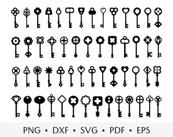Schlüssel SVG Bundle, Vintage & Magic Key Cut Dateien für Cricut, Schlüssel Silhouette Vektor Png, DIY Key Cut Dateien