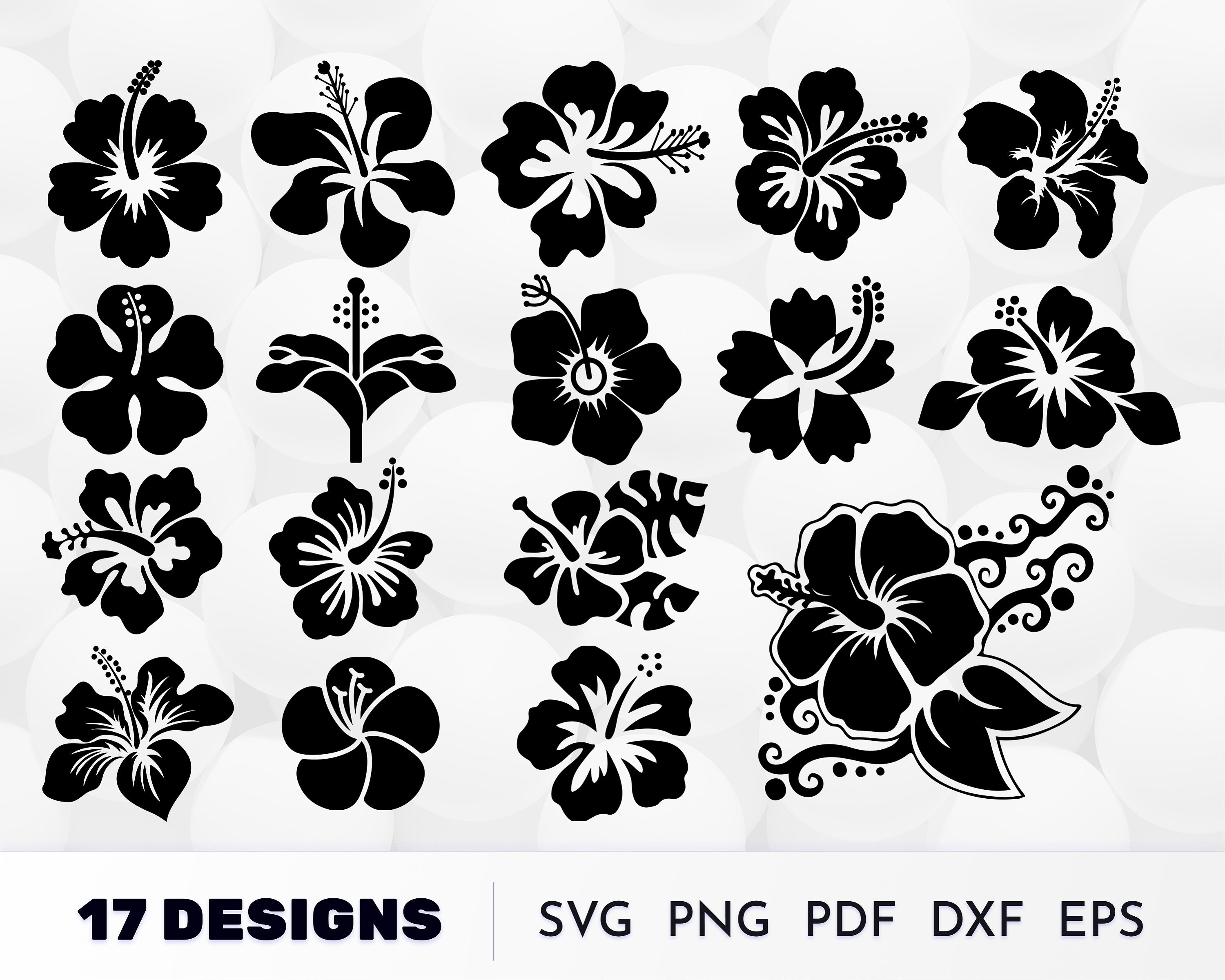 Hibiscus SVG Hawaii Flower Svg Hibiscus Clipart Hibiscus - Etsy