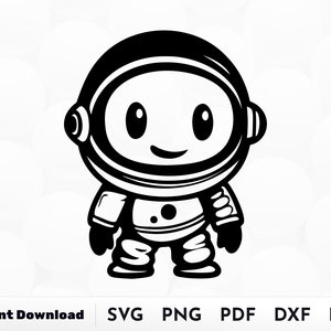 Astronauta svg, lindo astronauta svg, niño astronauta svg, astronauta biryhday svg, astronauta de dibujos animados png, camisas de niño svg, archivo de corte de astronauta svg