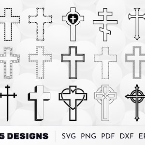 Cross SVG Cut Files, Jesus Cross Svg, Сross Religieuze Svg, Perfect voor Cricut Laser Jesus Cross Svg, Lords Prayer Cross Svg Christian Vector