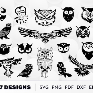 Owl Svg, Cute Owl Svg, Winter Owl Svg, Owl Cut Files, OWL BIRD Svg, Owl Silhouette, Owl Clipart, Owl files for Cricut, Owl Dxf, Owl Png