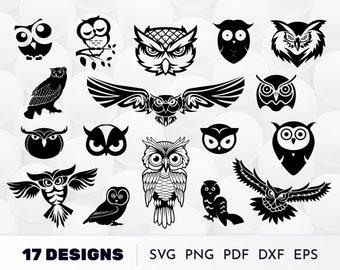 Eule SVG, Eule geschnitten Datei, Eule Clipart, Eule-Dateien für Cricut, Eule Dxf, Vögel SVG, Eule Stammes-Svg, Süße Eule zwar, Winter Eule zwar, Eule Silhouette