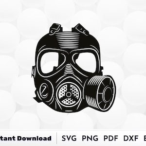 Gas Mask SVG, Mask Svg, Firefighter Svg, Poison Svg, Biohazard SVG, Gas Svg, Steampunk Svg, Gas Mask Cut Files For Silhouette