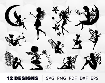 Fee Illustration, Fee Illustration, Fee Illustration, Fee Illustration, Fee Illustration, Fee Illustration, Fee Illustration, Fee geschnitten Datei, Cricut Cut Datei