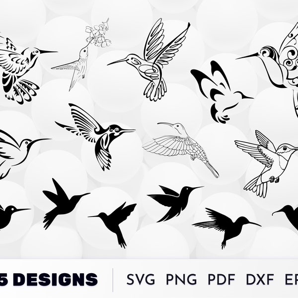 HUMMINGBIRD SVG, bird svg, hummingbird clipart, hummingbird cut file, hummingbird vector, bird silhouette, hummingbird cricut, bird clipart