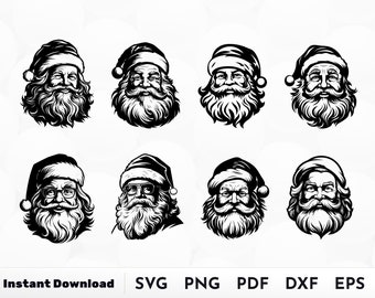 Weihnachtsmann-Svg, Weihnachtsmann-Clipart, Weihnachtsmann-Gesichts-Svg, Weihnachts-Svg, Vintage Weihnachtsmann-Svg, Weihnachtsmann-Svg, Weihnachtsmann-Svg-Bundle, Cricut-Schnitt-Datei