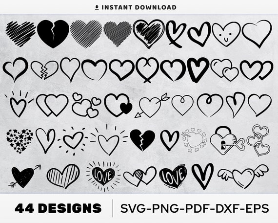 Png Cricut Lovers Hearts With Love SVG Clipart Design Cut File ...