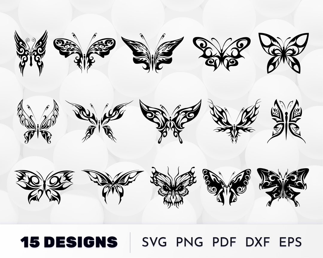 BUTTERFLY SVG Butterfly Monogram Svg Butterfly Silhouette - Etsy